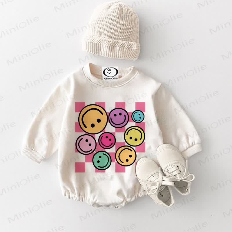 Bodysuit mit Bunt Smiley Gesicht - Weiß - 18-24M - image 1