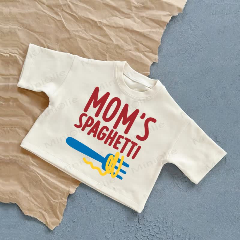 MOM'S SPAGHETTI Baby Sommer Freizeit-T-Shirt - Weiß - 2-3J - image 1