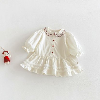 Baby für Baby , Mädchen , mit Schleife und Kragen - Weiß - 5-7J - image 2