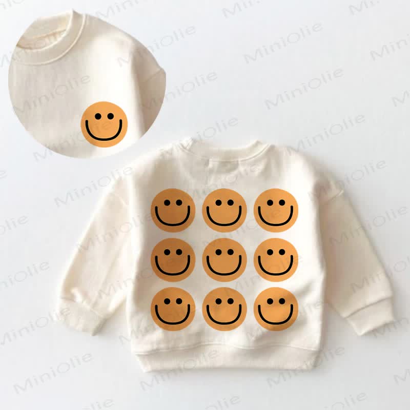 Gelb Sweatshirt mit Smiley Gesicht für Baby und Kleinkind - Creme - 3-5J - image 1