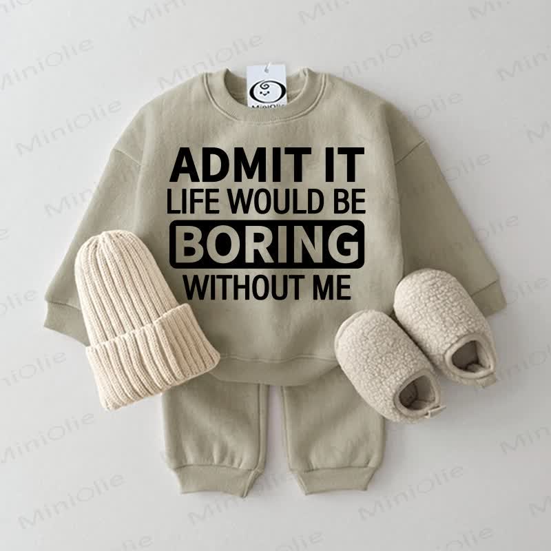 ADMIT IT LIFE WOULD BE BORING WITHOUT ME! Baby Grau Grün 2-teiliges Set - Grau Grün - 2-3J - image 1