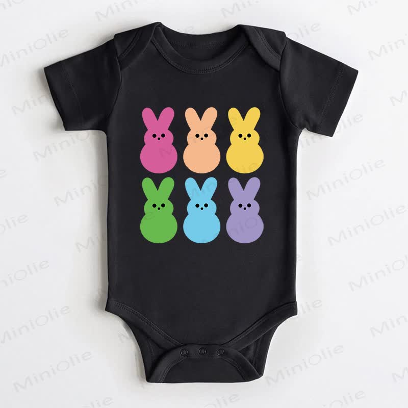 Baby Bodysuit mit Mehrfarbig Hase , Schwarz - Schwarz - 18-24M - image 1