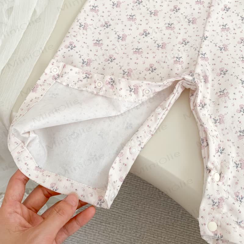 Baby Mädchen Hase mit Blume , Rosa / Rosa Overalls - image 8