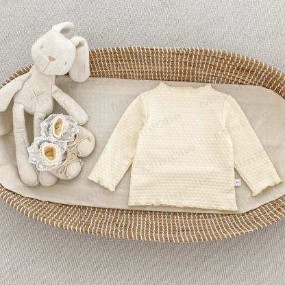 Stricken in Einfarbig für Baby und Kleinkind / Hose mit Schleifen - Beige Spitze - 2-3J - image 5