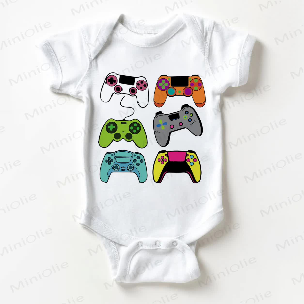 Baby Bodysuit mit farbigem Gamecontroller - Weiß - 18-24M - image 1