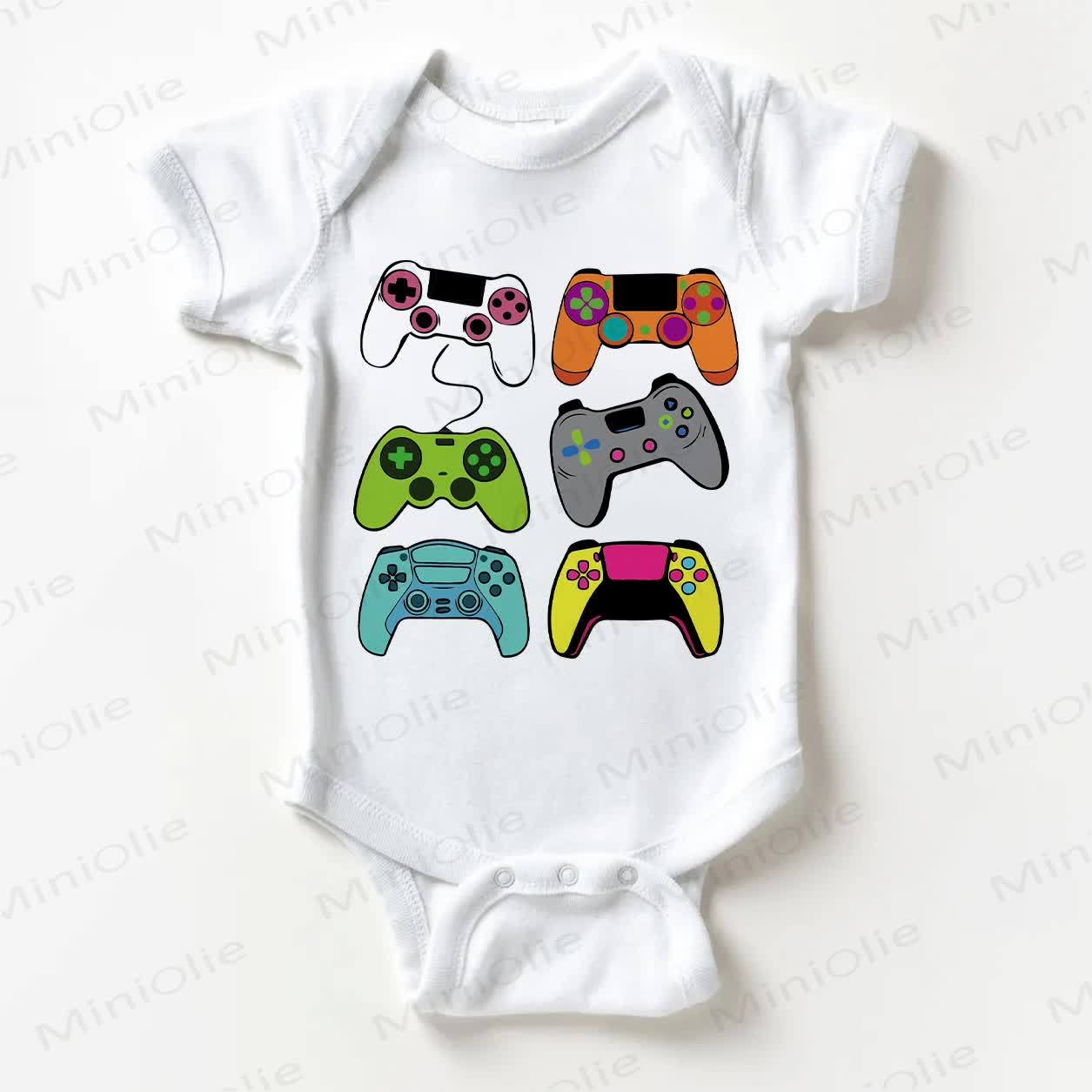Baby Bodysuit mit farbigem Gamecontroller - Weiß - 18-24M - image 1