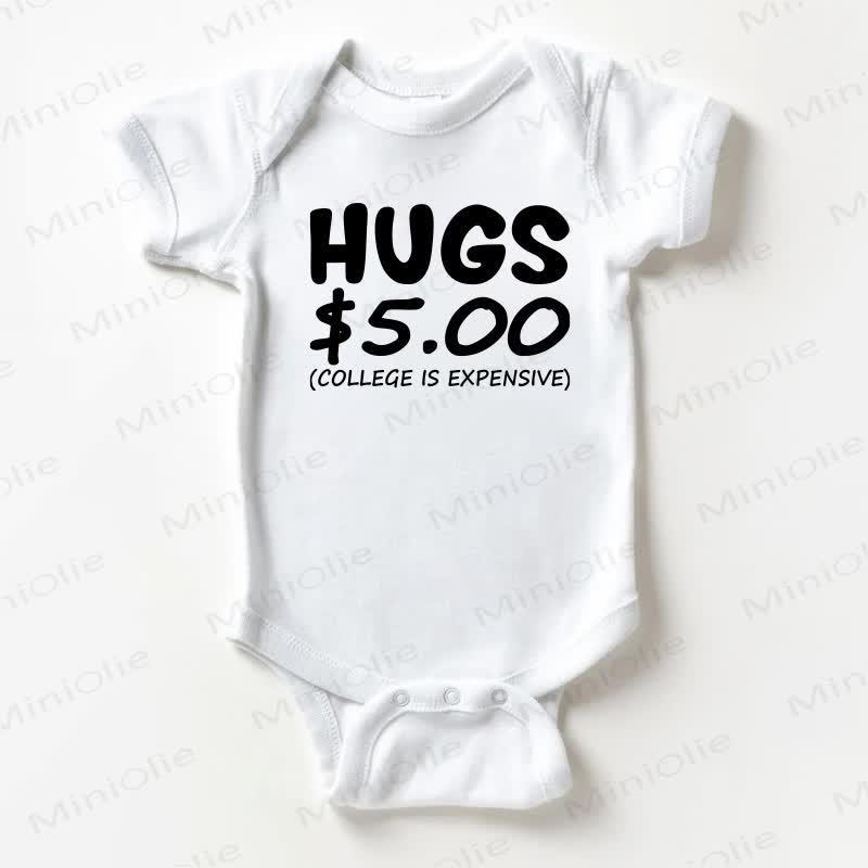 HUGS 5,00 $ COLLEGE IST TEUER Baby Bodysuit Weiß - Weiß - 18-24M - image 1