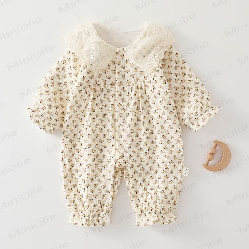 Baby Strampler mit Blumen und Zitronengelb - Khaki- Blumen - 18-24M - image 12