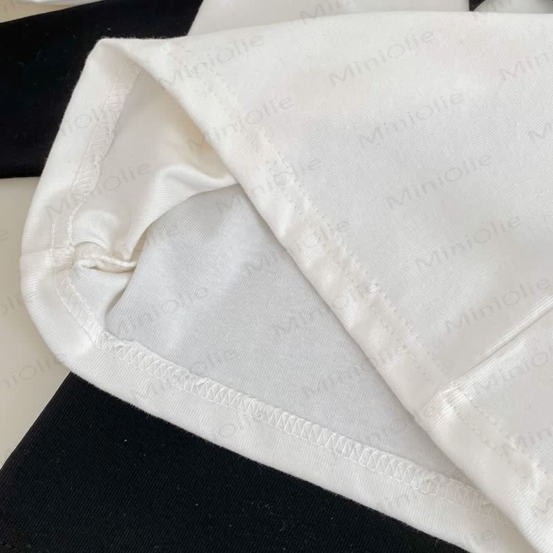 Baby Kleinkind Mädchen- Spitze in Einfarbig / Hose mit Schwarz Punkt - image 14