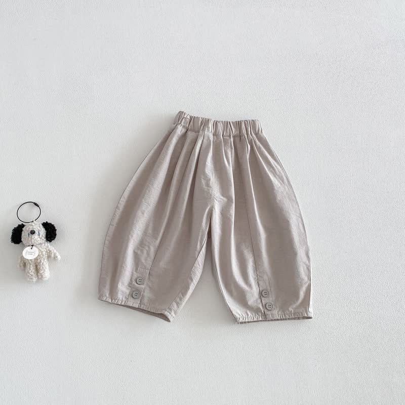 Baby Kleinkind Jungen Sommer, Einfarbig, locker, Hose , - Beige Grau - 5-7J - image 7