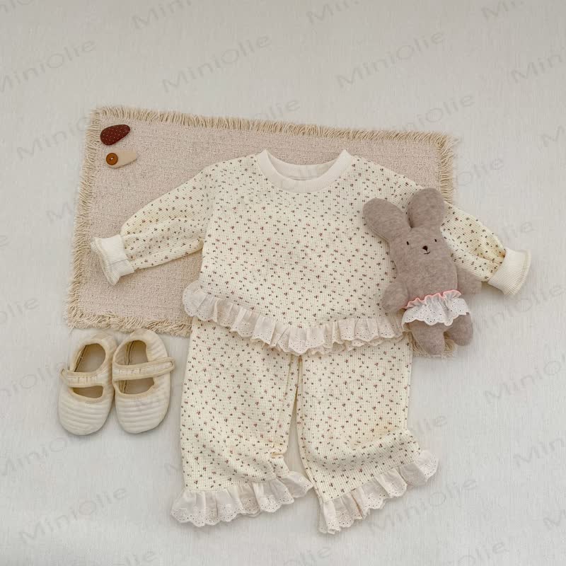 2-teiliges Set für Baby und Kleinkind , Mädchen , Waffel und Lace - image 2