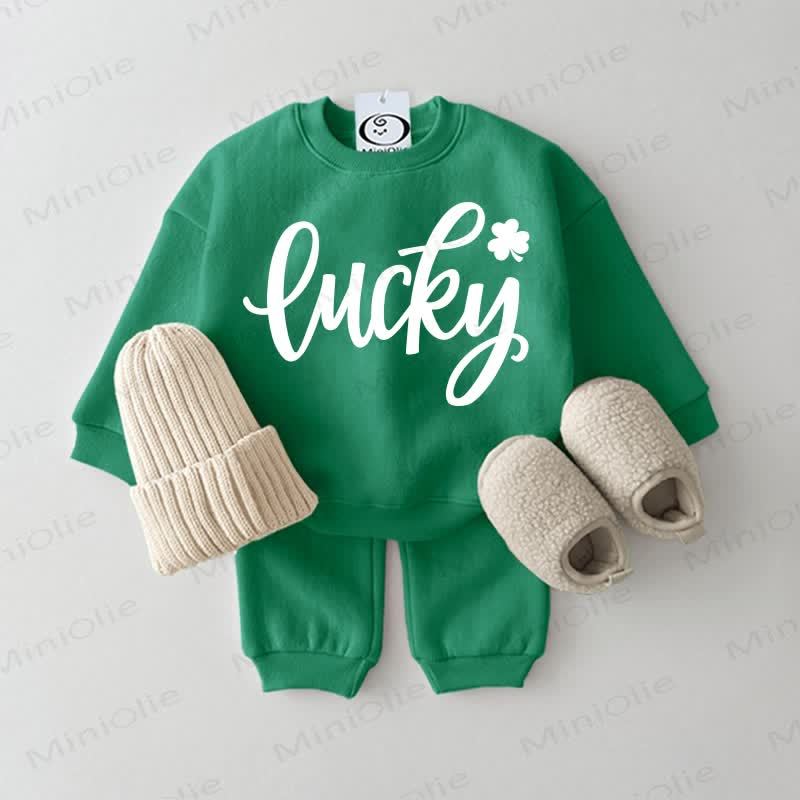 LUCKY Baby Sweatshirt 2-teiliges grünes Set - Grün - 2-3J - image 1