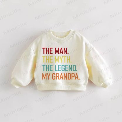 THE MAN. THE MYTH. THE LEGEND. MY GRANDPA. Baby Kleinkind Sweatshirt - Creme - 3-5J - image 1