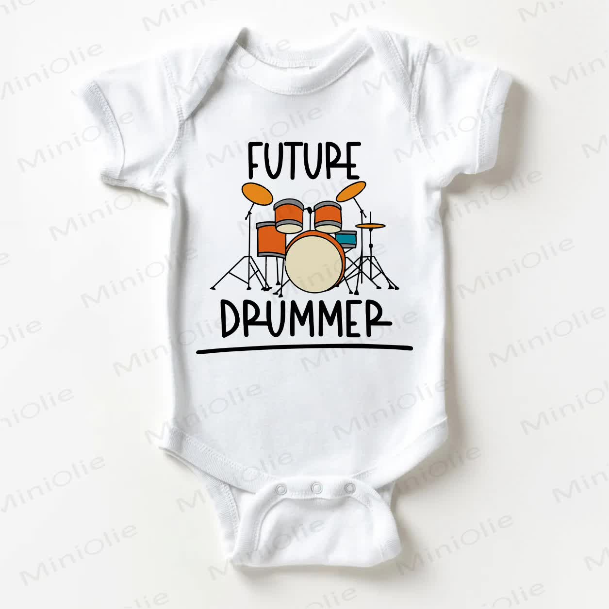 FUTURE DRUMER Baby Bodysuit, weiß - Weiß - 18-24M - image 1