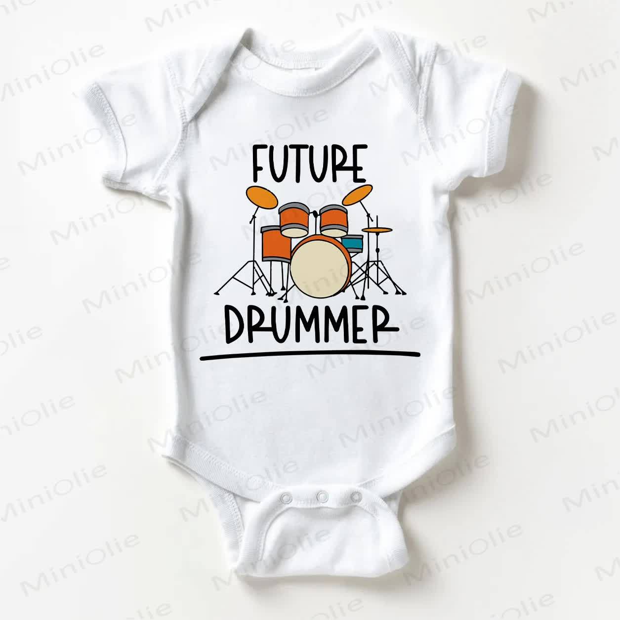 FUTURE DRUMER Baby Bodysuit, weiß - Weiß - 18-24M - image 1