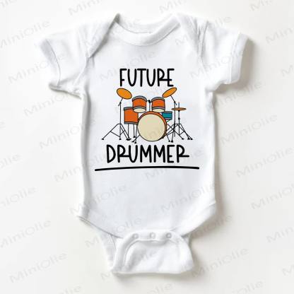 FUTURE DRUMER Baby Bodysuit, weiß - Weiß - 18-24M - image 1