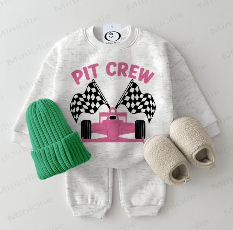 PIT CREW Baby Sweatshirt Set , 2-teilig , Hellgrau - Hellgrau - 2-3J - image 1