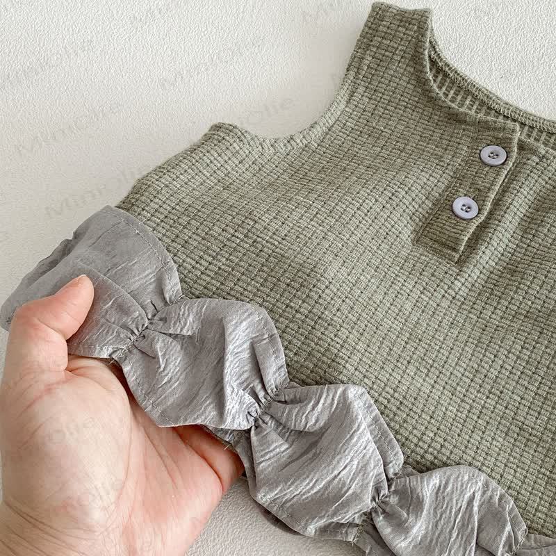 Baby Kleinkind Mädchen, Einfarbig Lace Tanktop und Hose/ Spitze - image 10