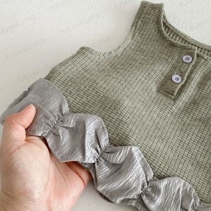 Baby Kleinkind Mädchen, Einfarbig Lace Tanktop und Hose/ Spitze - image 10