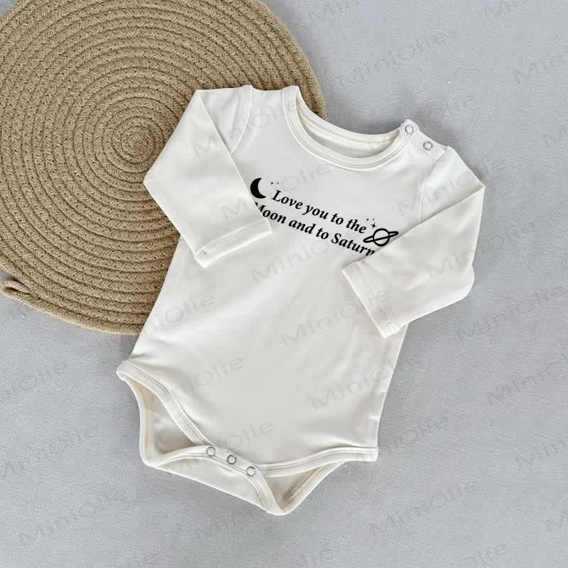 Ich LOVE YOU TO THE MOON AND T0 SATURN – Bodysuit Baby - Weiß - 18-24M - image 1