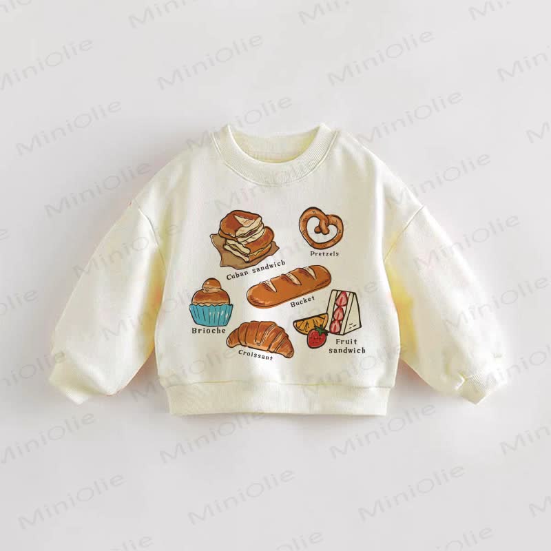 Sweatshirt mit Backmotiv für Baby und Kleinkind - Creme - 3-5J - image 1