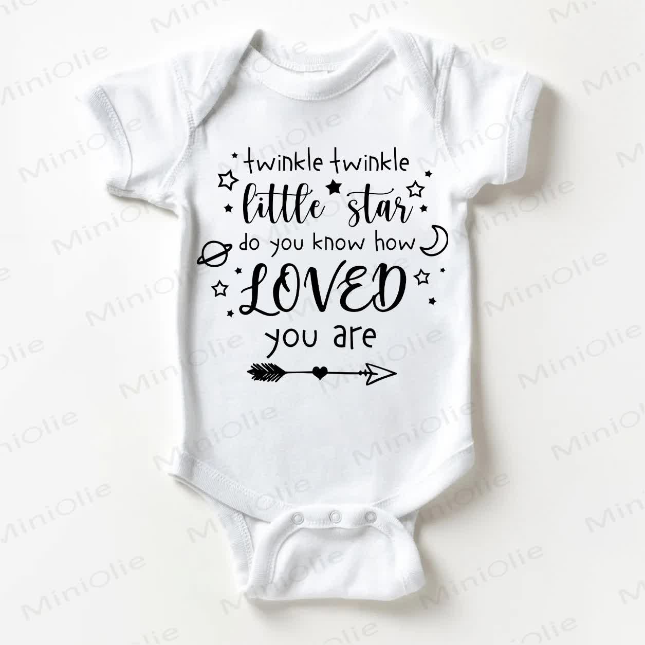 TWINKLE TWINKLE LITTLE STAR DO YOU KNOW HOW LOVED YOU ARE? Baby Bodysuit, weiß - Weiß - 18-24M - image 1