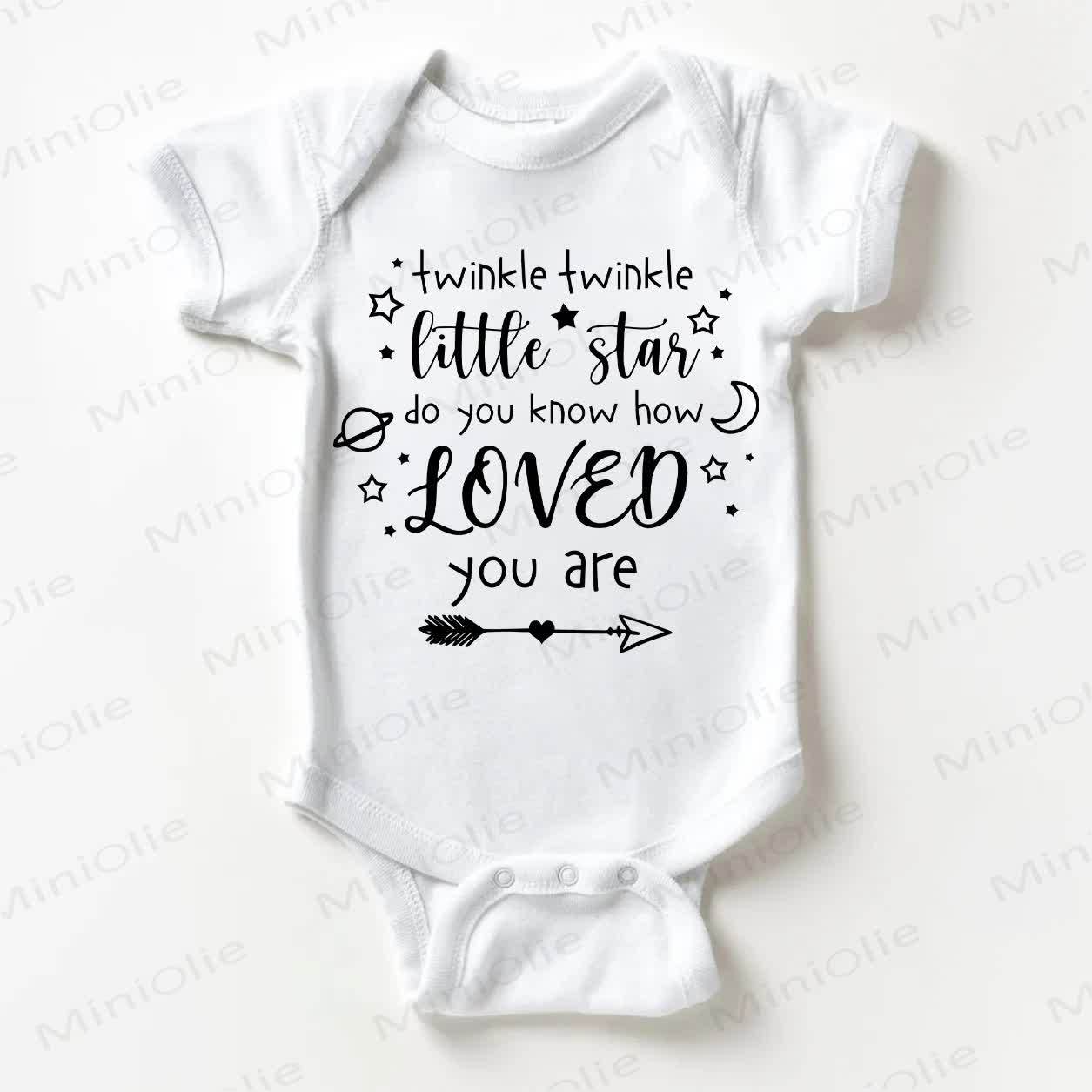 TWINKLE TWINKLE LITTLE STAR DO YOU KNOW HOW LOVED YOU ARE? Baby Bodysuit, weiß - Weiß - 18-24M - image 1
