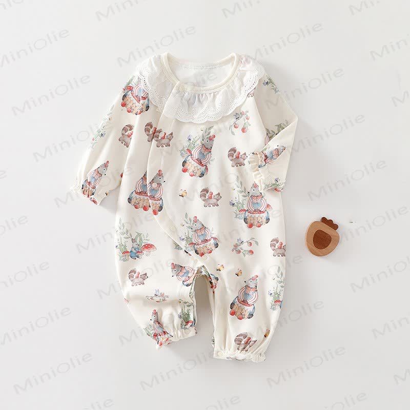 Baby Neugeboren Baumwoll- Strampler mit Cartoon-Motiv - Katze - 18-24M - image 2