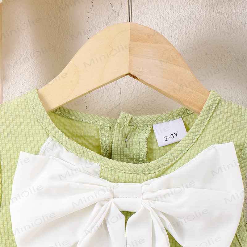 2-teiliges Waffel Set für Kind und Mädchen mit Süß Schleife - image 4