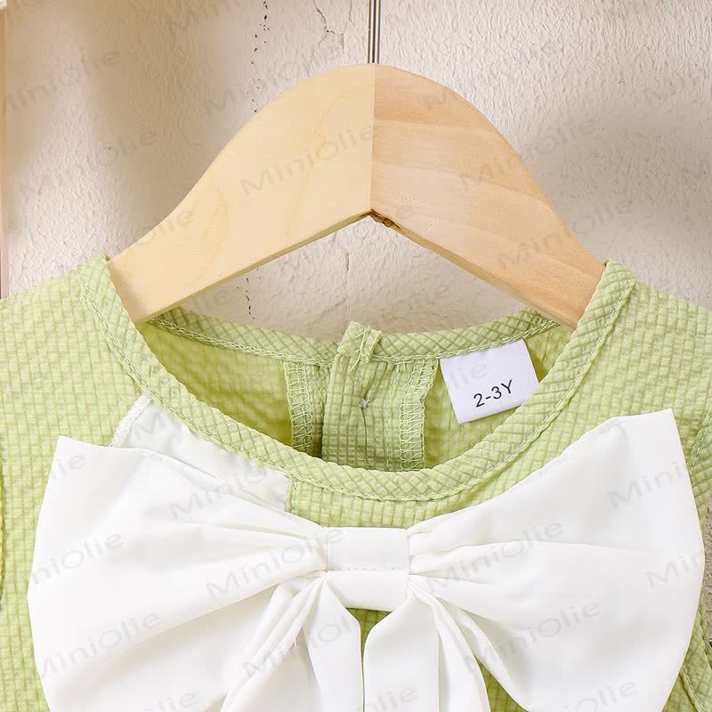 2-teiliges Waffel Set für Kind und Mädchen mit Süß Schleife - image 4