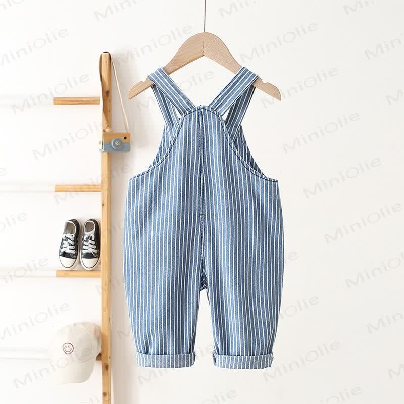 Baby Kleinkind Overalls mit Blau und weißen Streifen - image 2