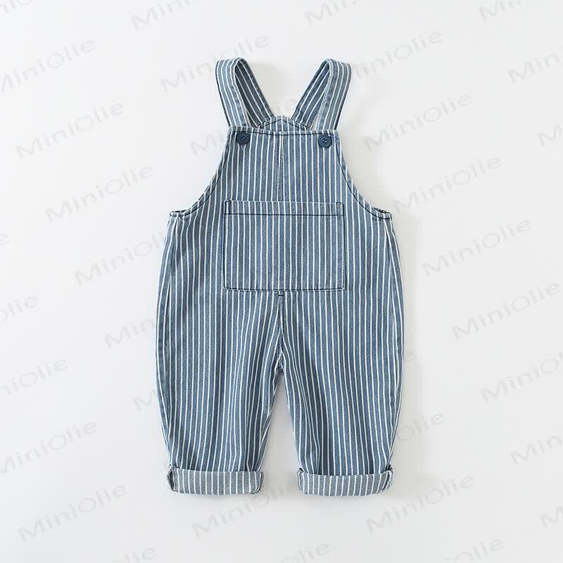 Baby Kleinkind Overalls mit Blau und weißen Streifen - image 3