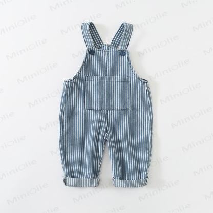 Baby Kleinkind Overalls mit Blau und weißen Streifen - image 3