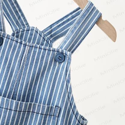 Baby Kleinkind Overalls mit Blau und weißen Streifen - image 6