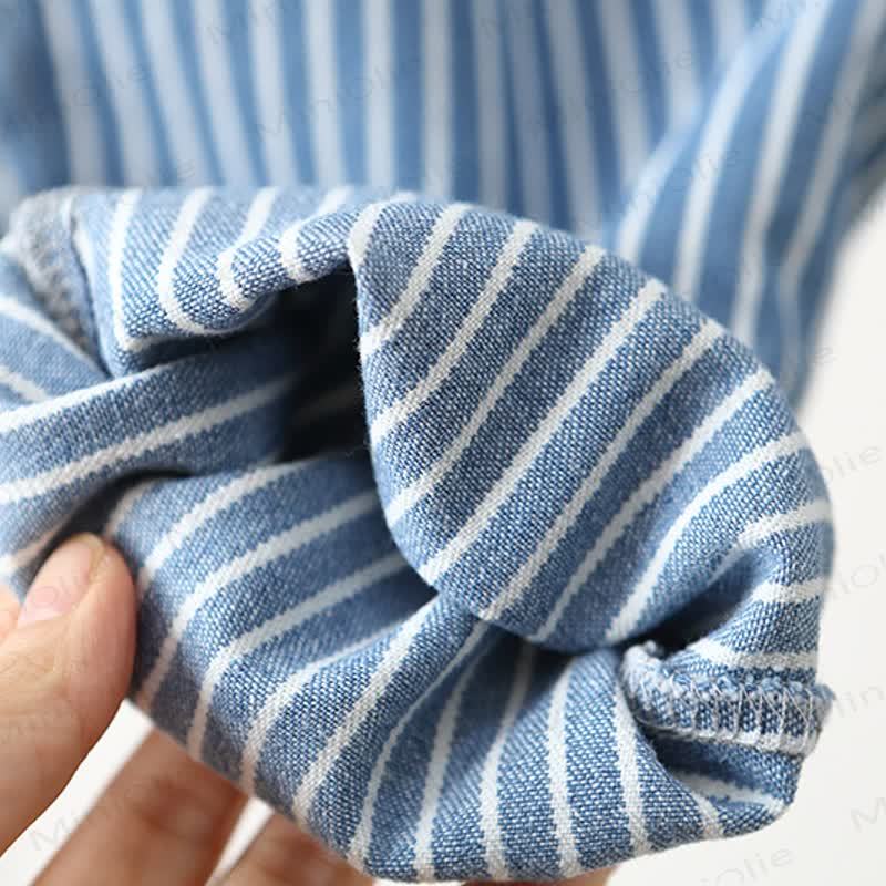 Baby Kleinkind Overalls mit Blau und weißen Streifen - image 11