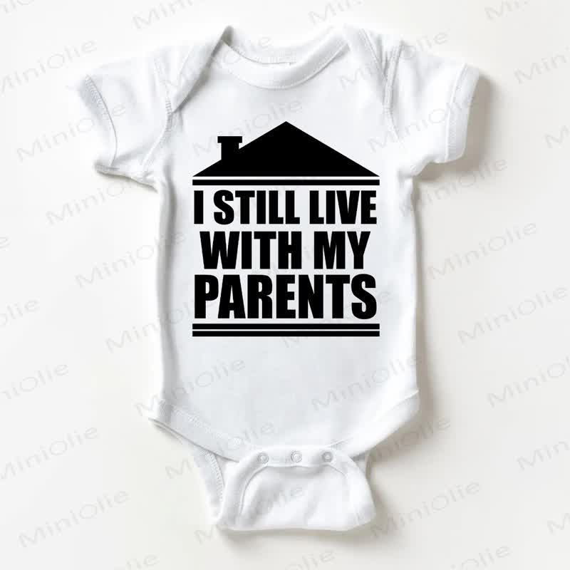 I STILL LIVE WITH MY PARENTS. Baby House weißer Bodysuit - Weiß - 18-24M - image 1