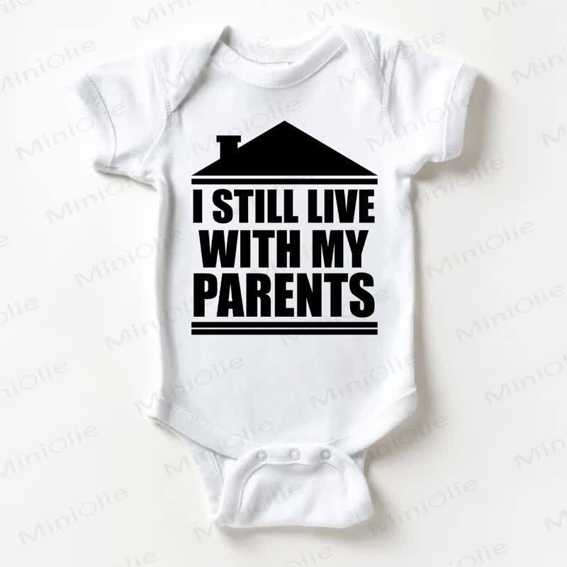 I STILL LIVE WITH MY PARENTS. Baby House weißer Bodysuit - Weiß - 18-24M - image 1