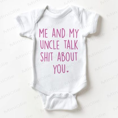 ICH UND ME AND MY UNCLE TALK SHIT ABOUT YOU, Baby , weißer Bodysuit - Weiß - 18-24M - image 1