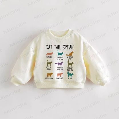 CAT TAIL SPEAK Baby Kleinkind Beige Sweatshirt - Creme - 3-5J - image 1