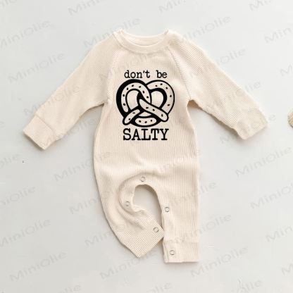 DON'T BE SALTY Baby Waffel Strampler - Beige - 18-24M - image 1