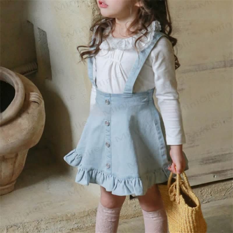 Denim mit Rüschen für Kleinkind - Hellblau - 8Y - image 1