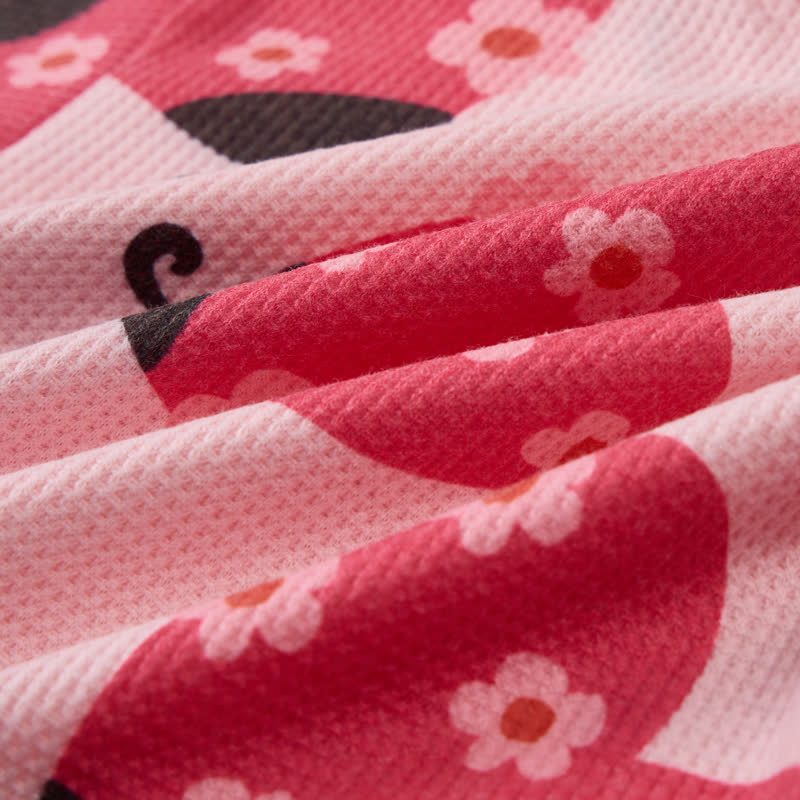  Baby Kleinkind Sweatshirt Set mit Rosa Blumen und Marienkäfer , 2-teilig - image 7