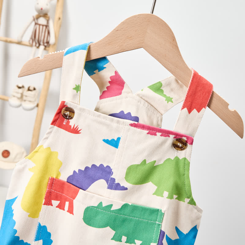 Bunt Dinosaurier Overalls für Baby und Kleinkind - image 4