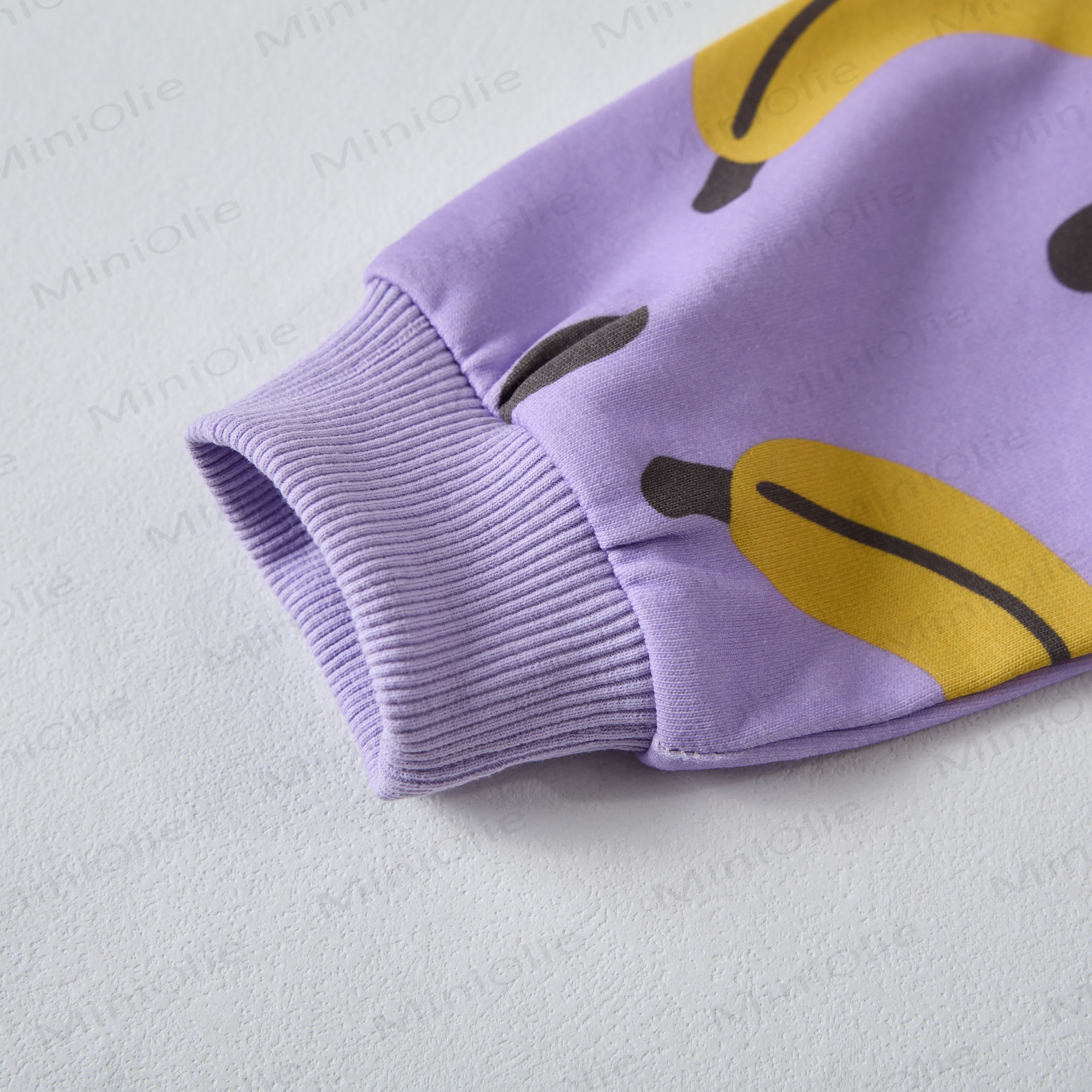 Baby Polka Punkte Bananenlila Sweatshirt 2-teiliges Set - image 4