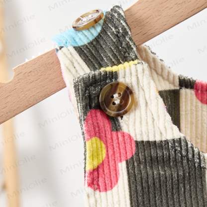 Baby Kleinkind Schachbrett und Bunt Blumen  - image 2