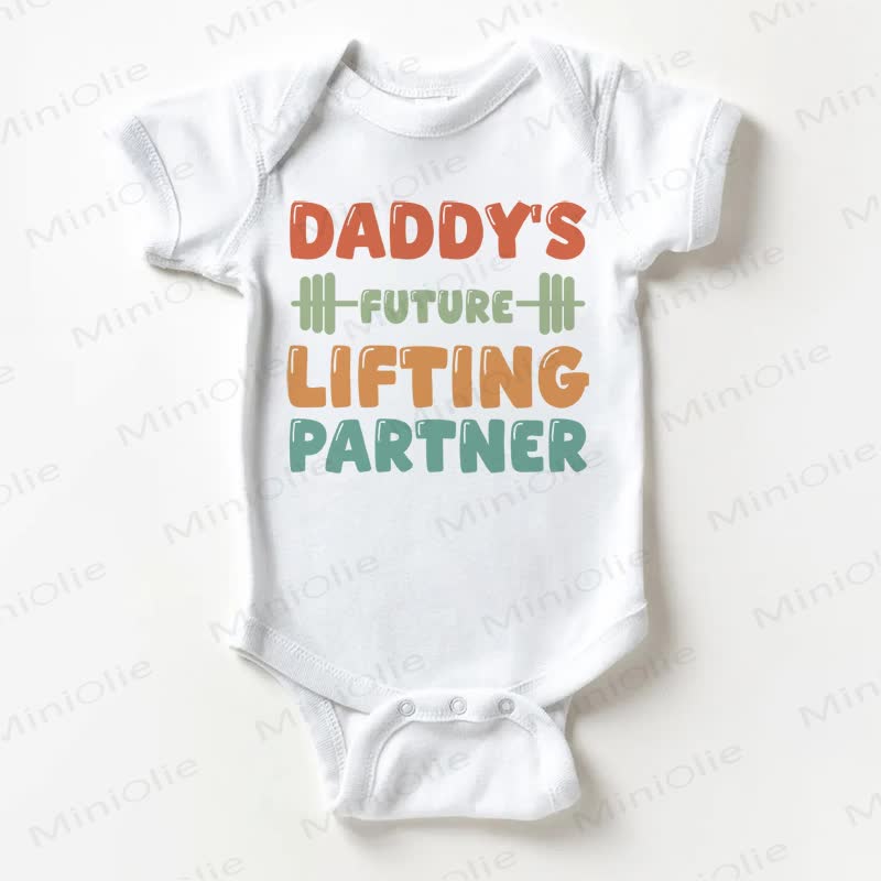 DADDY'S FUTURE LIFTING PARTNER – Bodysuit Baby - Weiß - 18-24M - image 1