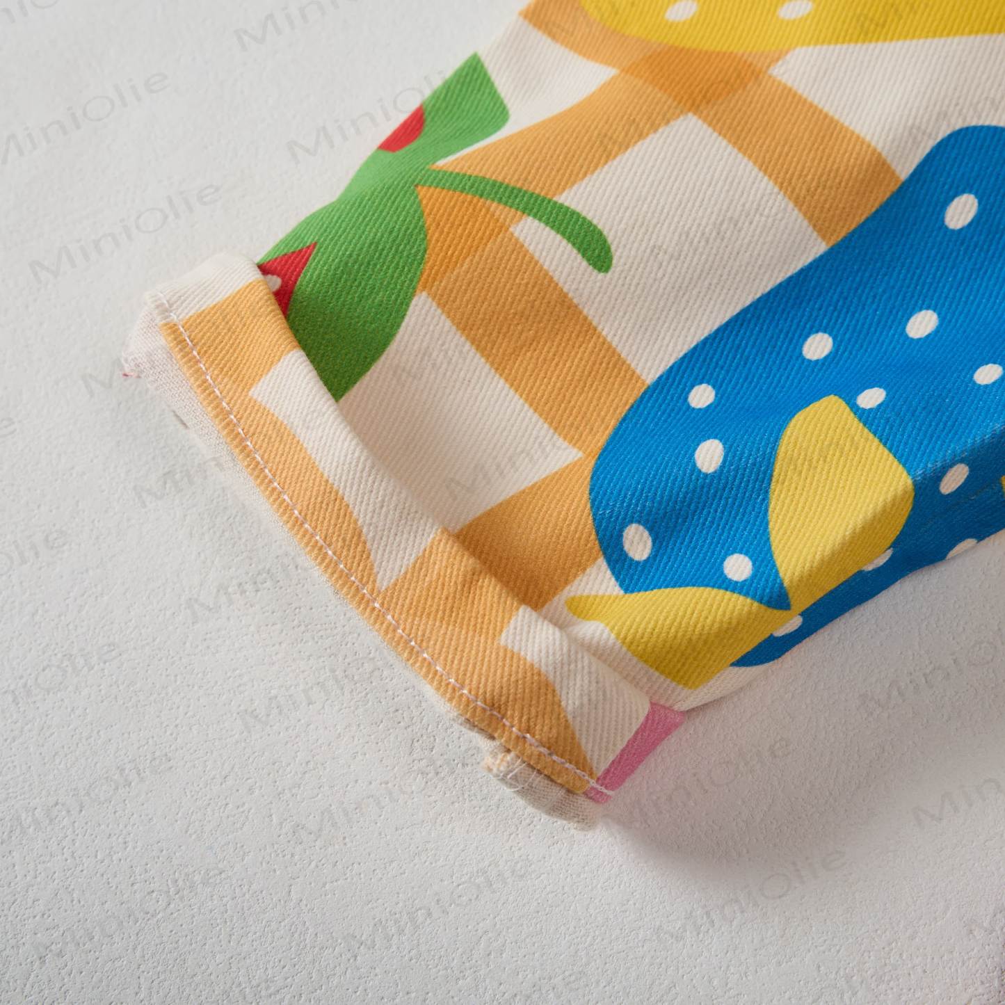 Baby Kleinkind Overalls mit Plaid und Bunt Erdbeere - image 3