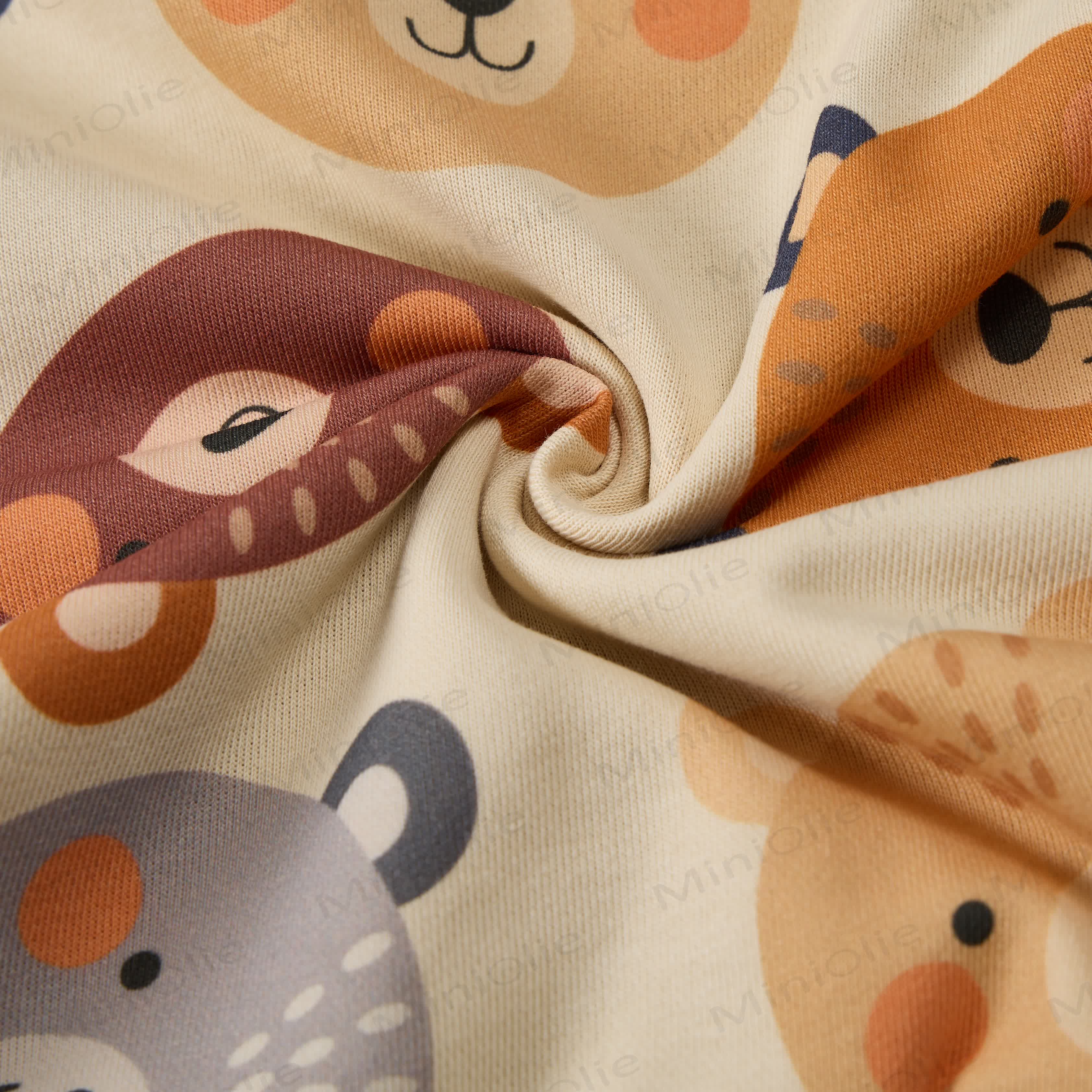 Baby Sweatshirt mit Bär , Mehrfarbig, beige, 2- Beige Set - image 5