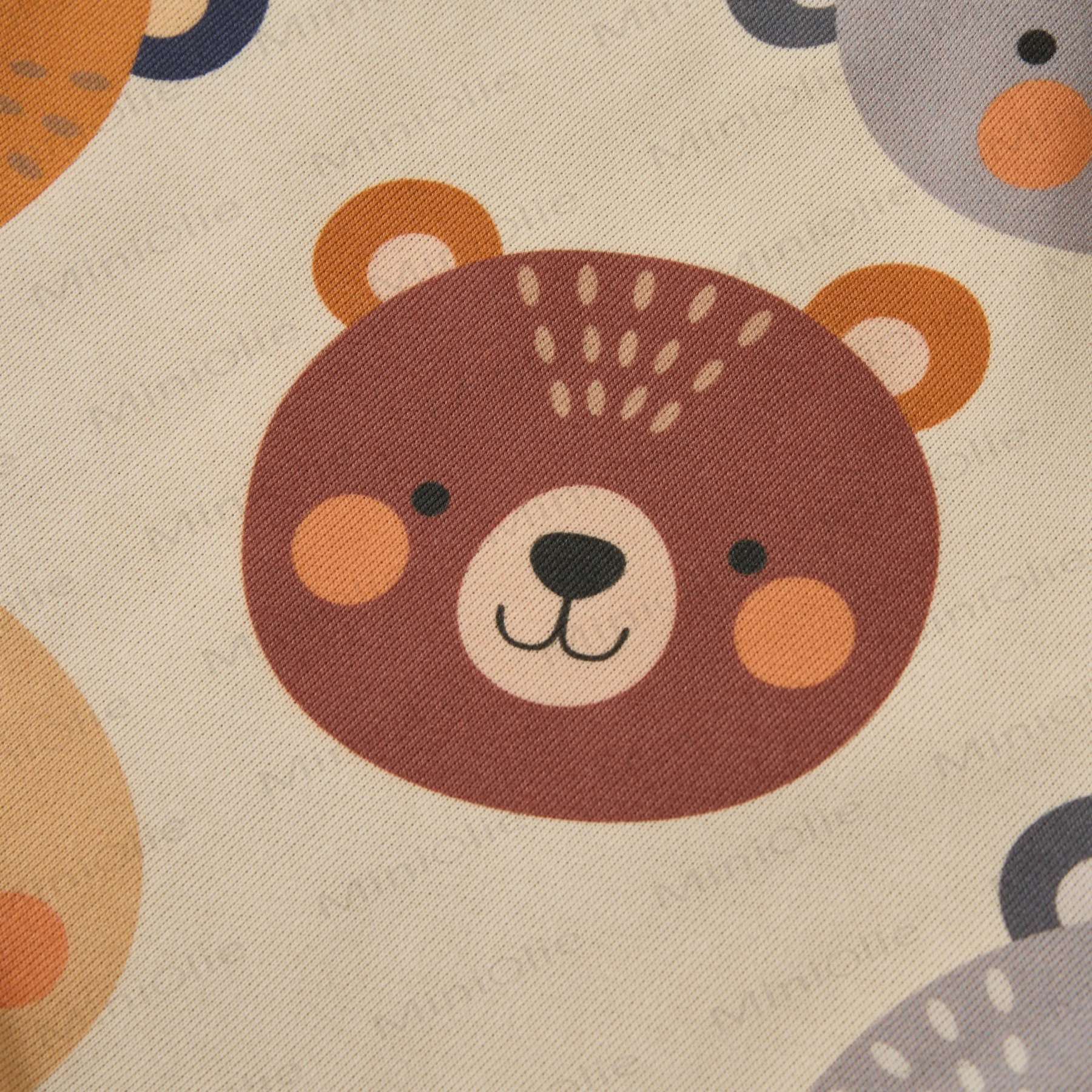 Baby Sweatshirt mit Bär , Mehrfarbig, beige, 2- Beige Set - image 4