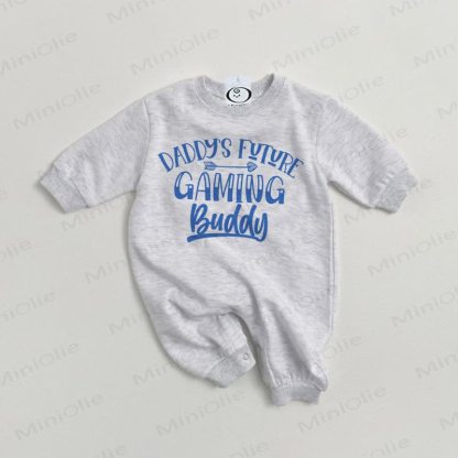 DADDY'S FUTURE GAMING BUDDY Baby Strampler in Strampler - Grau - 2-3J - image 1